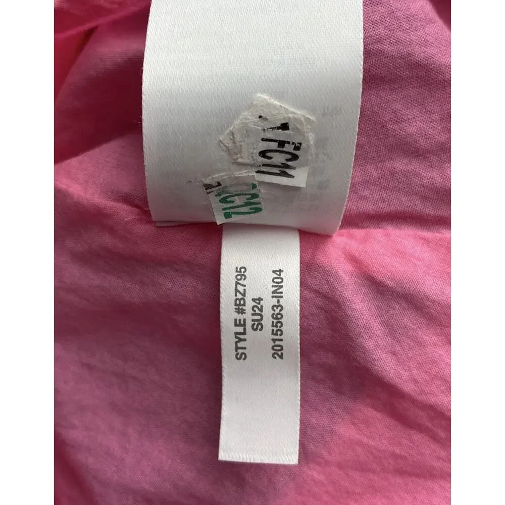 J.Crew Womens Size 8 Pink Floral Cotton Tiered Midi Dress Ruffle Pockets Garden